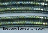 CHE665 15.5 inches 1*4mm tyre plated hematite beads wholesale