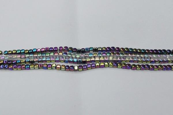 CHE852 15.5 inches 2*2mm dice platedhematite beads wholesale