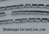 CHE954 15.5 inches 2*4mm cuboid plated hematite beads wholesale