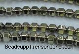 CHE982 15.5 inches 4*4mm plated hematite beads wholesale