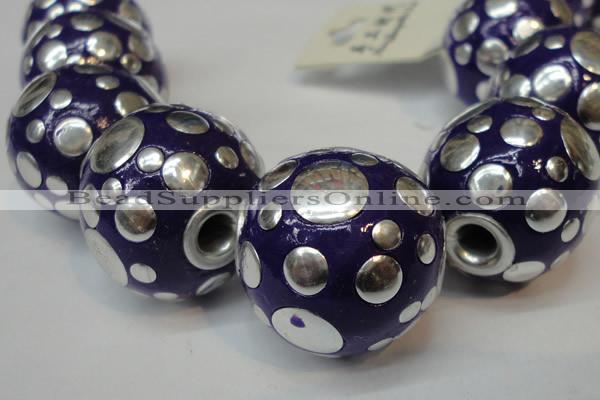 CIB252 22mm round fashion Indonesia jewelry beads wholesale