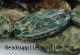 CIJ19 15.5 inches 20*40mm oval impression jasper beads wholesale