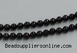 CJB01 16 inches 4mm round natural jet gemstone beads wholesale