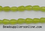 CKA228 15.5 inches 6*8mm faceted teardrop Korean jade gemstone beads