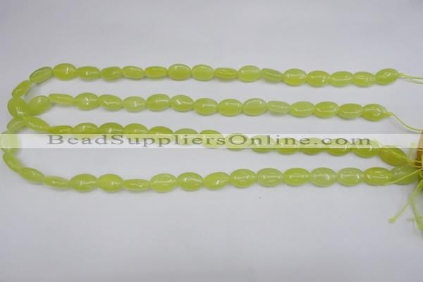 CKA243 15.5 inches 8*12mm oval Korean jade gemstone beads