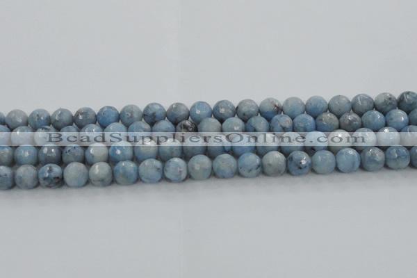 CKC703 15.5 inches 10mm faceted round imitation blue kyanite beads