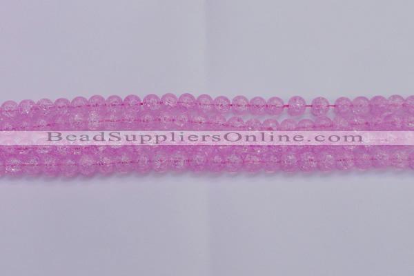 CKQ302 15.5 inches 8mm round dyed crackle quartz beads wholesale