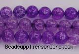 CKQ308 15.5 inches 6mm round dyed crackle quartz beads wholesale