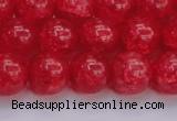 CKQ319 15.5 inches 14mm round dyed crackle quartz beads wholesale