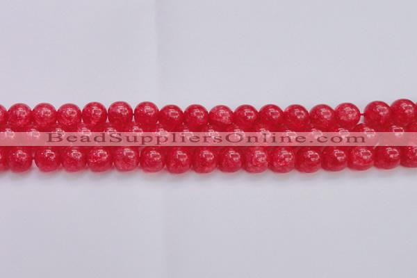 CKQ319 15.5 inches 14mm round dyed crackle quartz beads wholesale