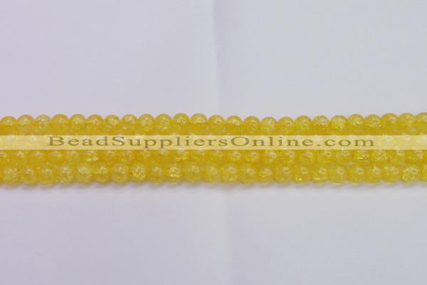 CKQ323 15.5 inches 8mm round dyed crackle quartz beads wholesale
