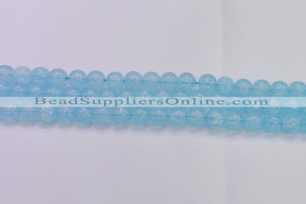 CKQ333 15.5 inches 14mm round dyed crackle quartz beads wholesale
