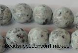 CKW05 15.5 inches 14mm round kiwi jasper gemstone beads