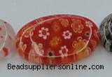 CLG591 16 inches 18*25mm oval lampwork glass beads wholesale