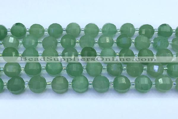 CME367 15 inches 10mm pumpkin green aventurine beads