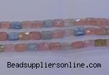 CMG278 15.5 inches 10*14mm faceted rectangle morganite beads