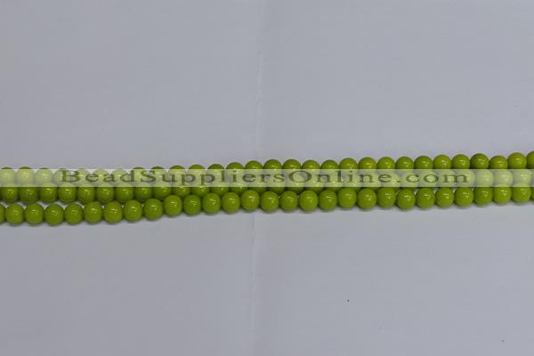 CMJ268 15.5 inches 6mm round Mashan jade beads wholesale