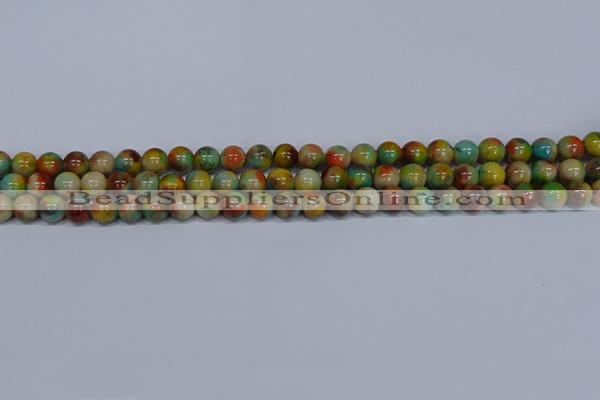 CMJ500 15.5 inches 8mm round rainbow jade beads wholesale