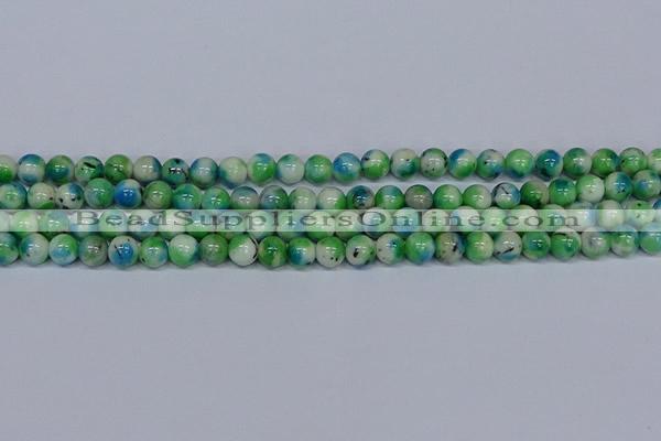CMJ626 15.5 inches 8mm round rainbow jade beads wholesale