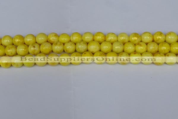 CMJ907 15.5 inches 8mm round Mashan jade beads wholesale