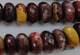 CMK122 15.5 inches 7*16mm faceted rondelle mookaite beads wholesale