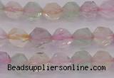 CMQ366 15.5 inches 6mm faceted nuggets mixed quartz beads
