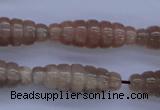 CMS135 15.5 inches 10*30mm carved rice natural moonstone beads