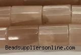 CMS1950 15.5 inches 10*14mm faceted tube moonstone beads