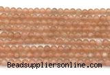 CMS2251 15 inches 6mm round orange moonstone beads wholesale