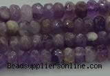 CNA1028 15.5 inches 4*6mm faceted rondelle dogtooth amethyst beads