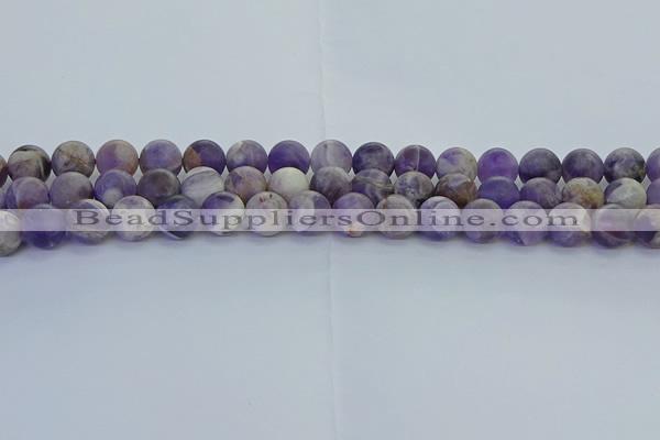 CNA1053 15.5 inches 10mm round matte dogtooth amethyst beads