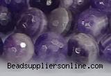 CNA1074 15.5 inches 12mm faceted round dogtooth amethyst beads