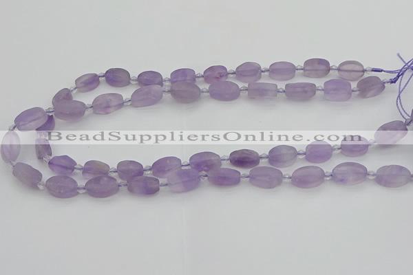 CNA721 15.5 inches 8*12mm oval amethyst gemstone beads wholesale