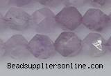 CNA762 15.5 inches 8mm faceted nuggets light lavender amethyst beads