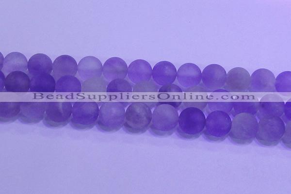 CNA916 15.5 inches 16mm round matte amethyst gemstone beads