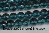 CNC421 15.5 inches 6mm round dyed natural white crystal beads