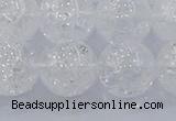 CNC556 15.5 inches 16mm round natural crackle white crystal beads