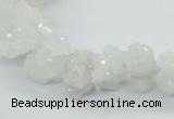 CNG1540 15.5 inches 6*8mm - 15*20mm nuggets plated druzy quartz beads