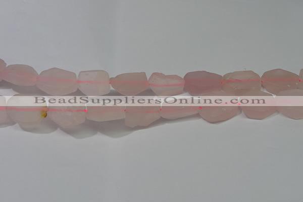 CNG5114 15.5 inches 14*20mm - 18*25mm freeform matte rose quartz beads