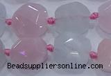 CNG5950 15.5 inches 10*12mm - 10*14mm faceted freeform morganite beads