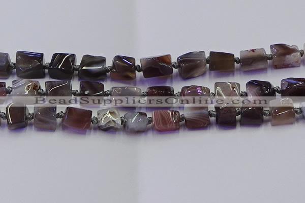 CNG6815 15.5 inches 5*8mm - 8*12mm nuggets botswana agate beads