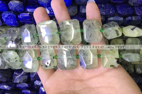 CNG7475 15.5 inches 18*25mm - 20*28mm faceted freeform prehnite beads