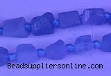 CNG7631 15.5 inches 6*8mm - 8*10mm nuggets aquamarine beads