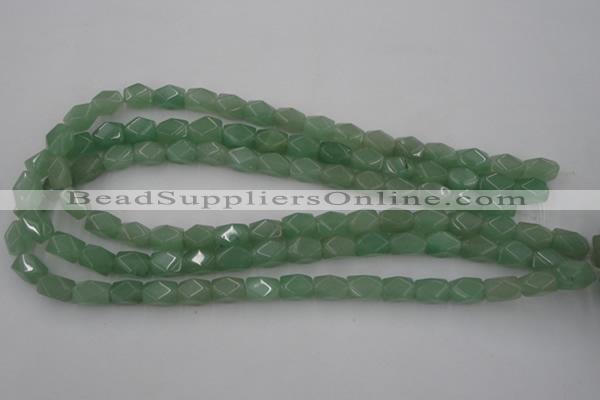 CNG810 15.5 inches 8*12mm faceted nuggets green aventurine beads