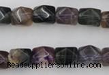 CNG818 15.5 inches 9*12mm faceted nuggets fluorite beads