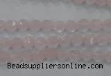 CNG918 15 inches 6mm faceted nuggets rose quartz beads