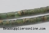 CNS07 16 inches 6*8mm cylinder natural serpentine jasper beads