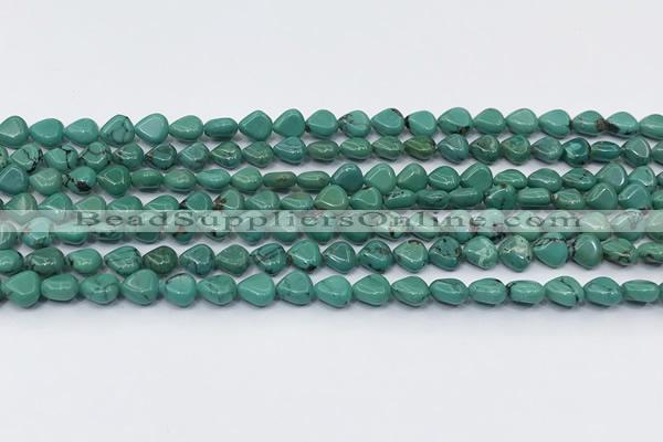CNT545 15.5 inches 6mm triangle turquoise gemstone beads
