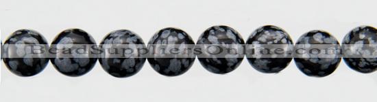 COB23 15 inches 8mm round snowflake obsidian gemstone beads wholesale