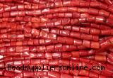 COBS03 15 inches 6*10 - 10*14mm irregular red coral beads wholesale